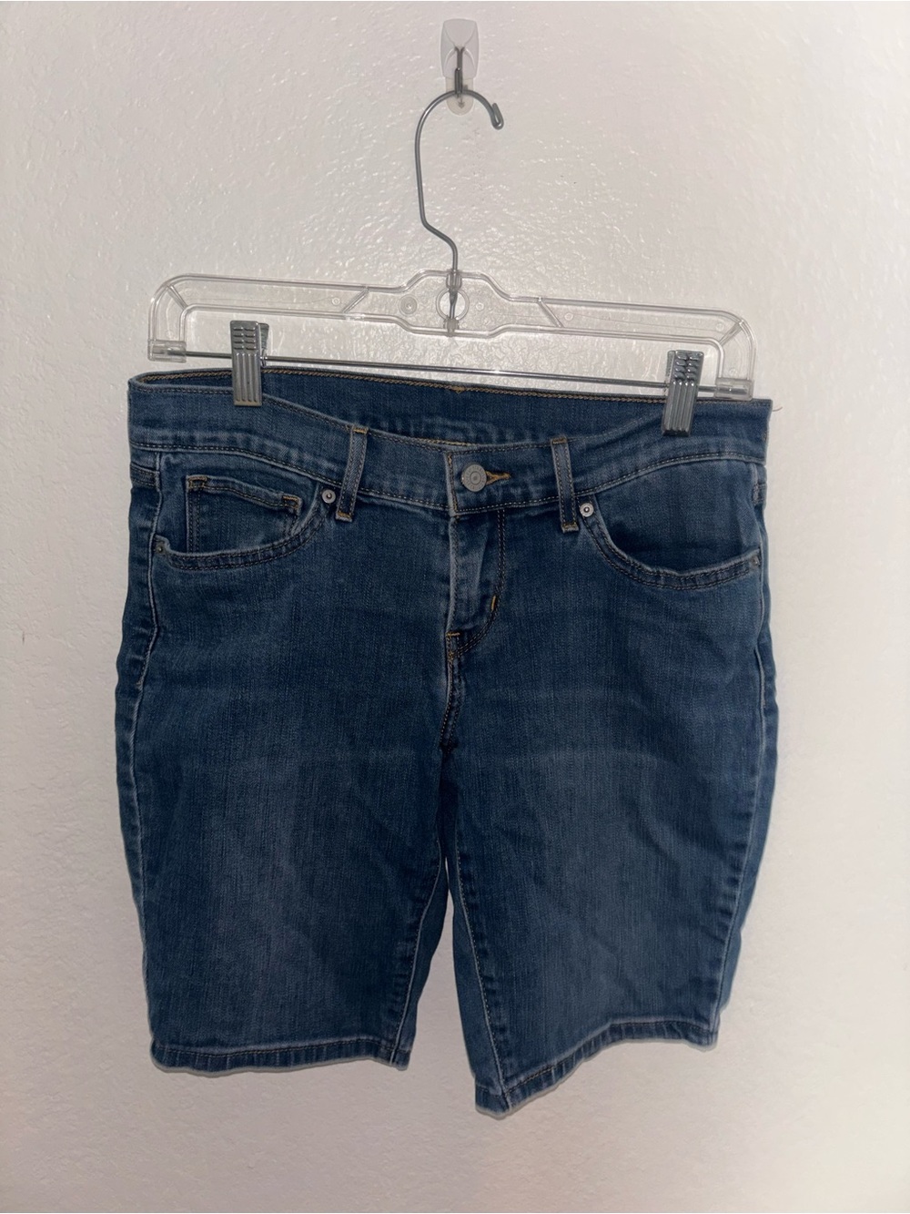 Levi’s Dark Wash Denim Bermuda Shorts